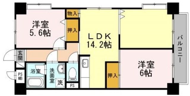 江戸川区南葛西のマンションの間取り