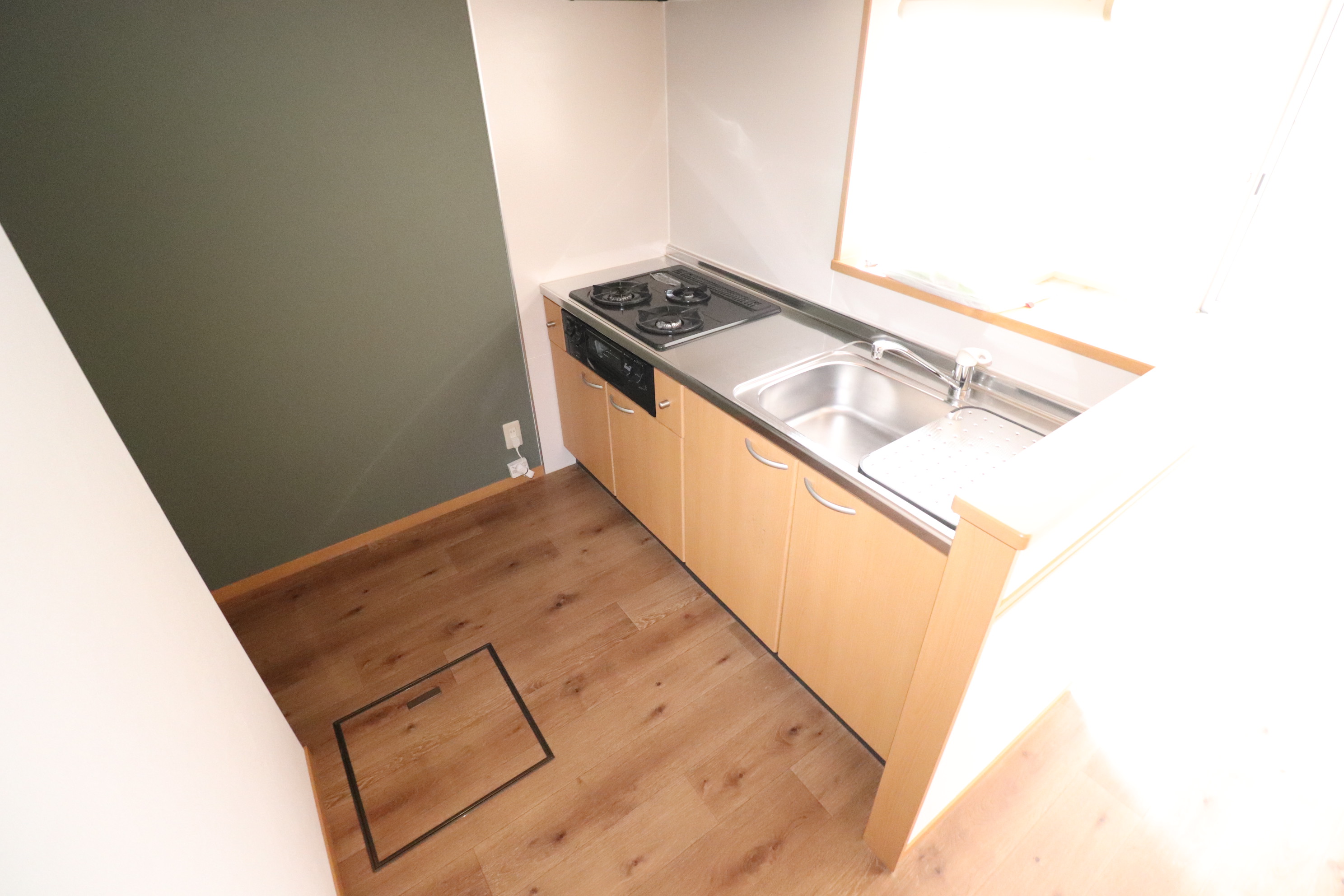 キッチン　3口コンロで使いやすいキッチン♪