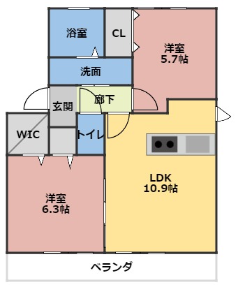 サンガーデン南が丘　Ｂの間取り
