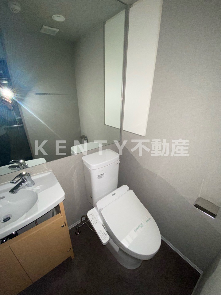 トイレ　落ち着いた色調のトイレです