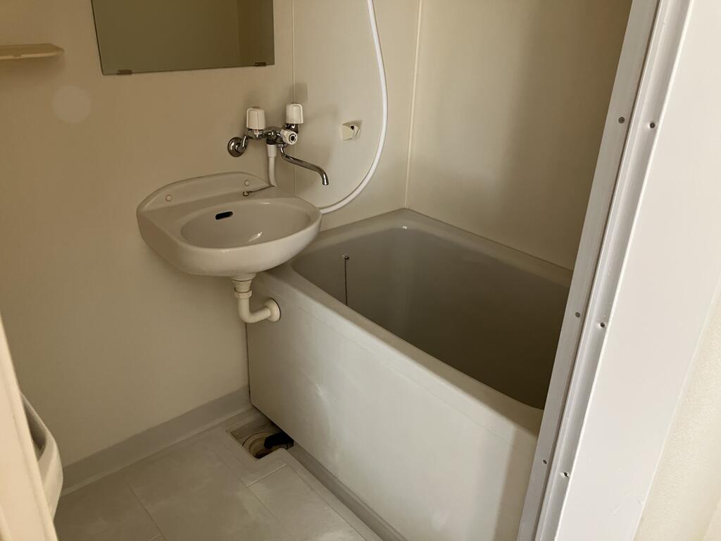 バス・シャワールーム　洗面台付のバスルーム。