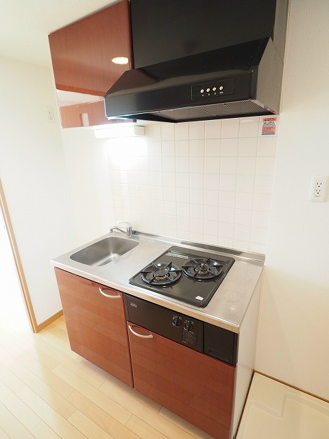 キッチン　2口ガスキッチンでお料理楽々！