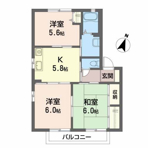 レジデンス21IIBの間取り写真