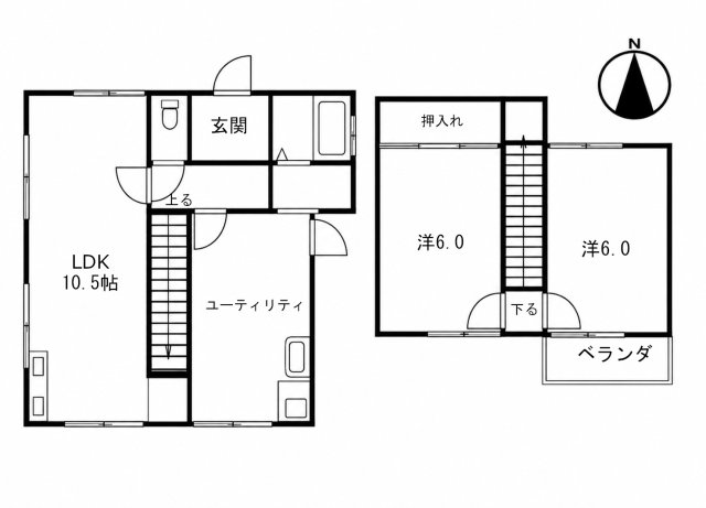 青山北一戸建の間取り写真