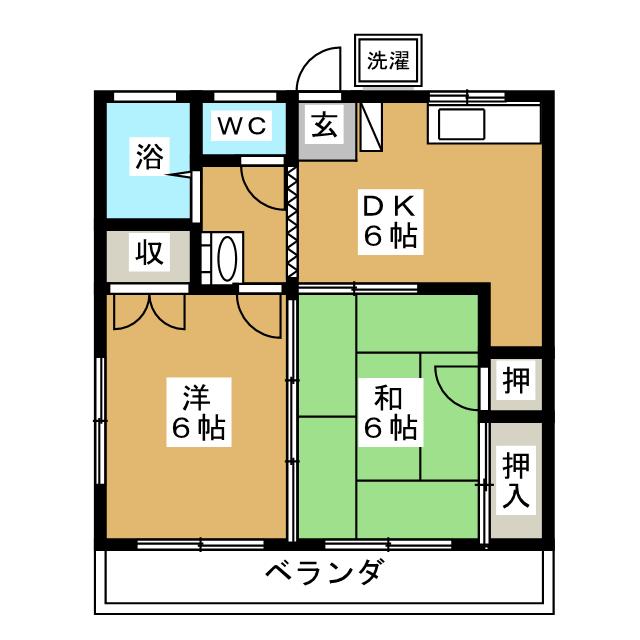 ゆたかハイツの間取り写真