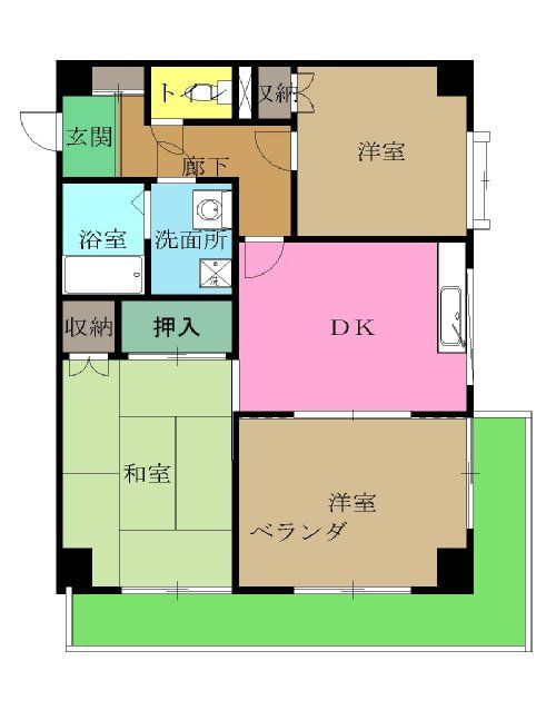 ベルメゾン市が尾Bの間取り写真