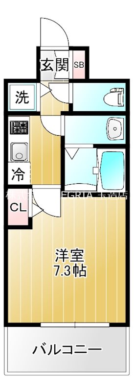 地下鉄長堀鶴見緑地線 玉造駅 徒歩1分 14階建 築10年の間取り写真