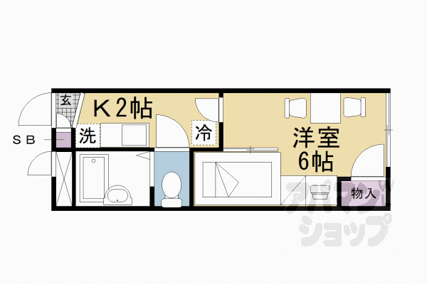 レオパレスシュンの間取り写真
