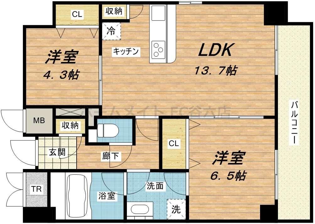 KDX堺筋本町レジデンスの間取り写真