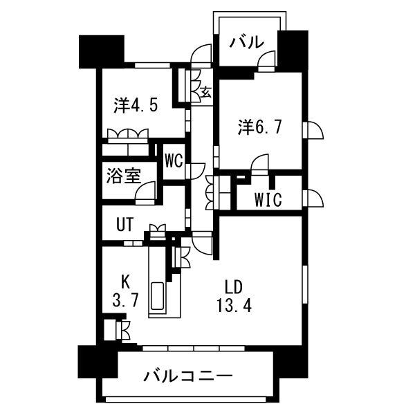 ブランズ北堀江の間取り写真