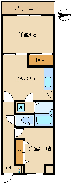 モアクレスト飛鳥の間取り写真
