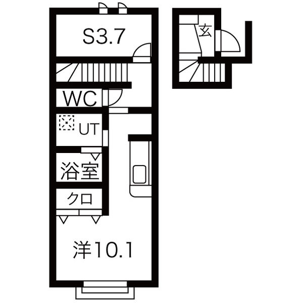 山形市錦町のアパートの間取り