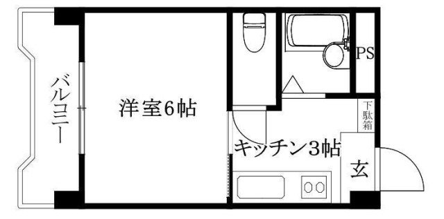 松山市道後樋又のマンションの間取り