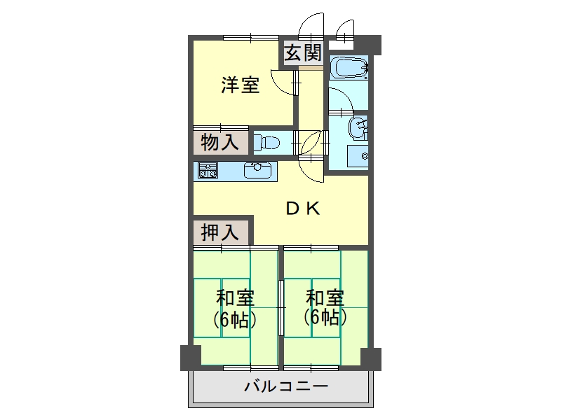 土山ヤングコーポの間取り