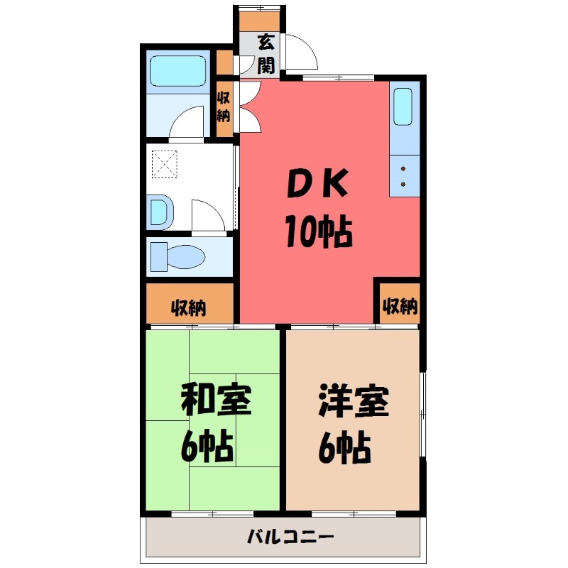 宇都宮市桜のマンションの間取り