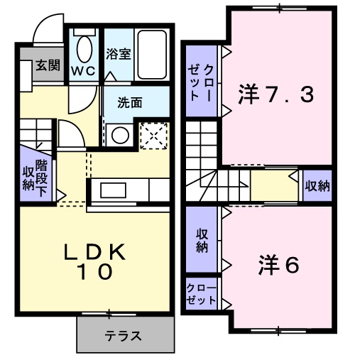 フレイム Aの間取り