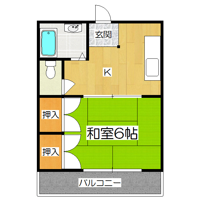 ハイツ大峰の間取り