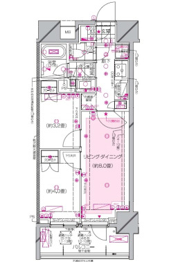 千代田区神田美土代町のマンションの間取り