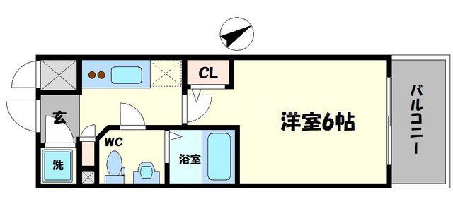 エスリード大阪NAGAHORI GATEの間取り