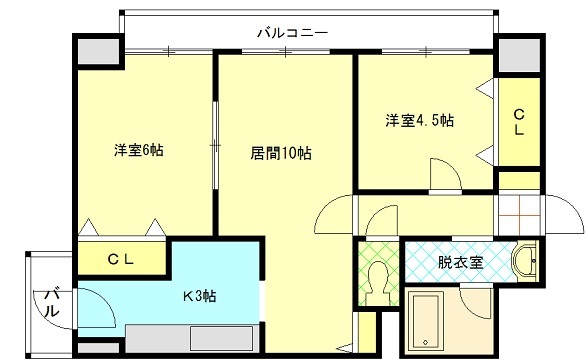 旭川市六条通のマンションの間取り