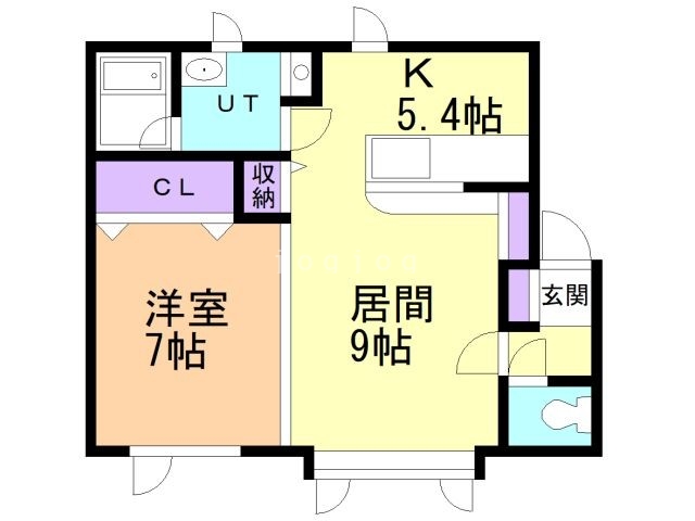 札幌市東区北四十三条東のアパートの間取り