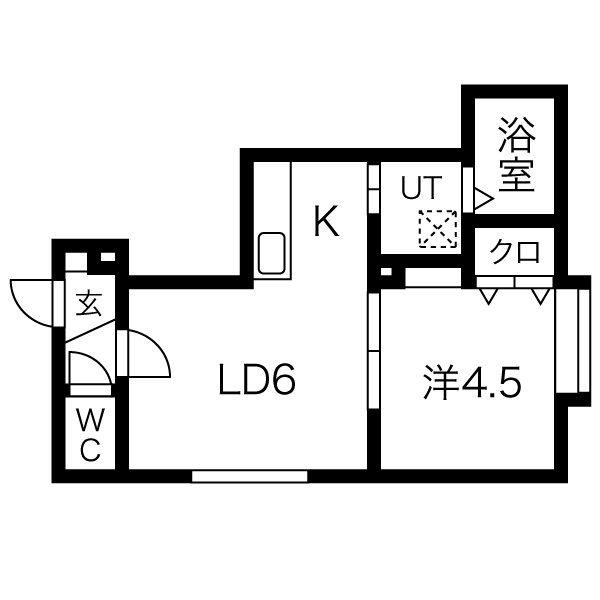 【デジール北野の間取り】