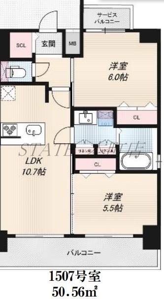 ベイサイドパークOSAKAサウスレジデンシスの間取り