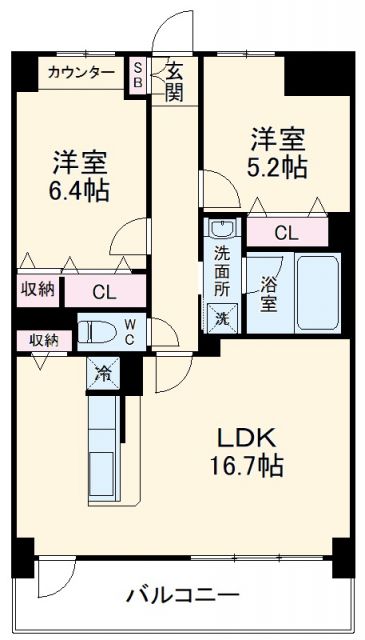 ゼルコヴァ城西の間取り