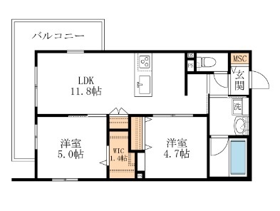 メゾンブリアン川越の間取り