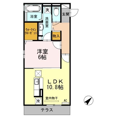 【仙台市青葉区土樋のアパートの間取り】