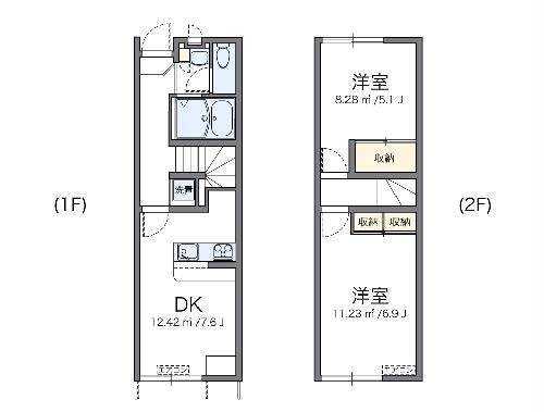 世田谷区等々力のアパートの間取り