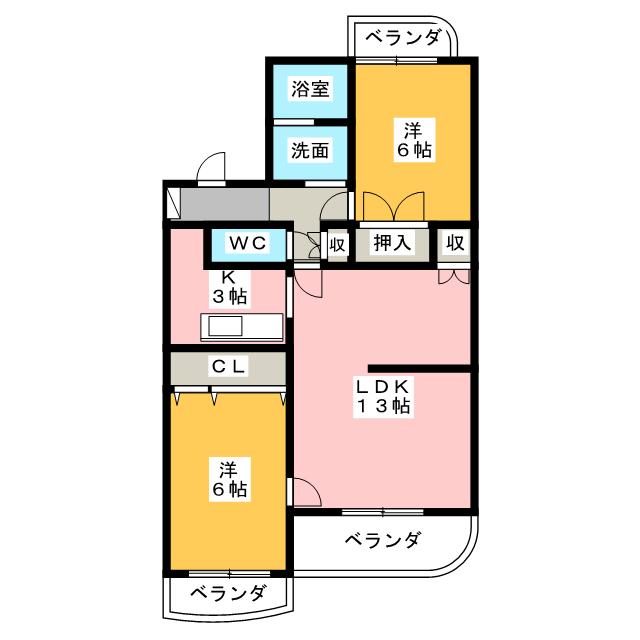 カメリア白山の間取り