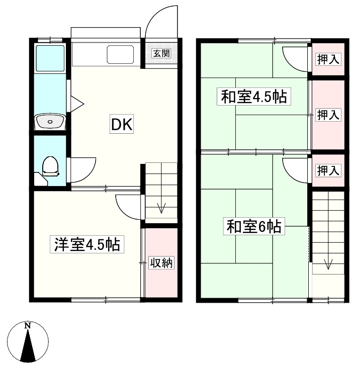 古川アパートの間取り