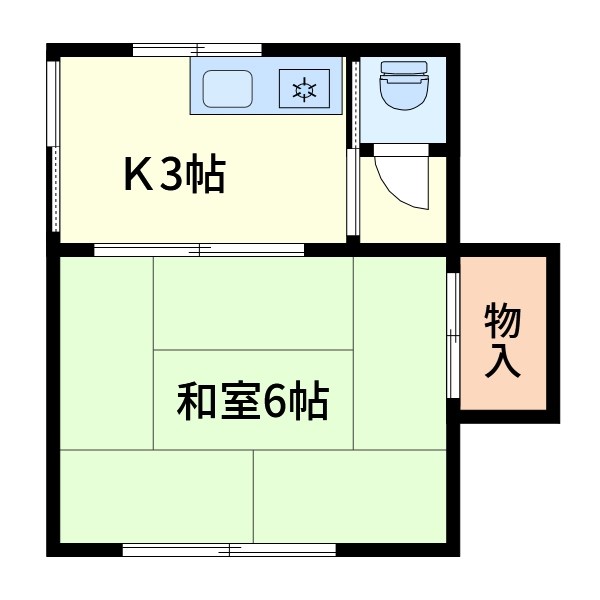 荒川区東尾久のアパートの間取り