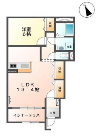 東広島市西条町助実のアパートの間取り