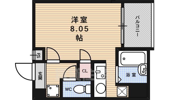 京都市南区吉祥院九条町のマンションの間取り