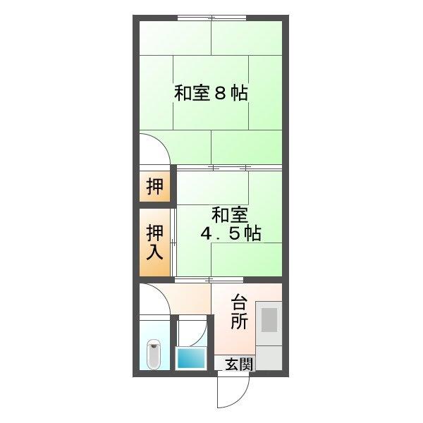 中川アパートの間取り