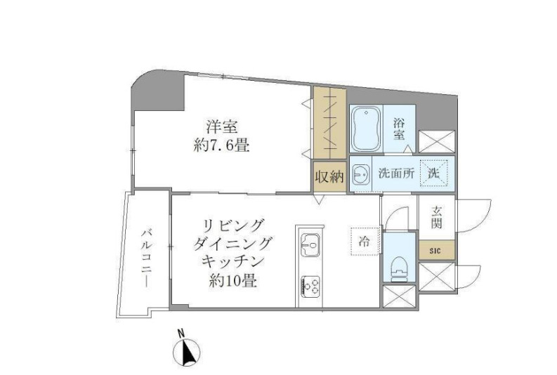 千代田区外神田のマンションの間取り