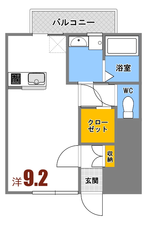 安芸郡坂町坂東のアパートの間取り