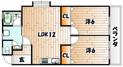 赤坂コーポの間取り