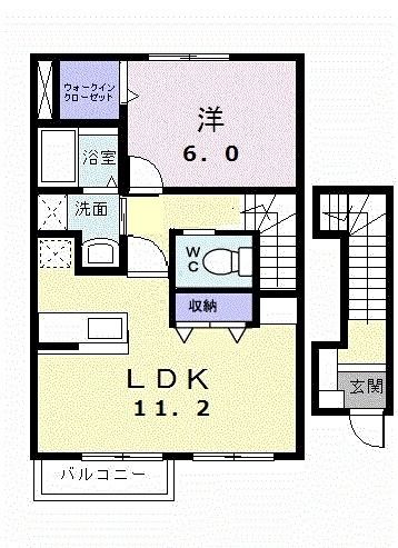 今治市枝堀町のアパートの間取り