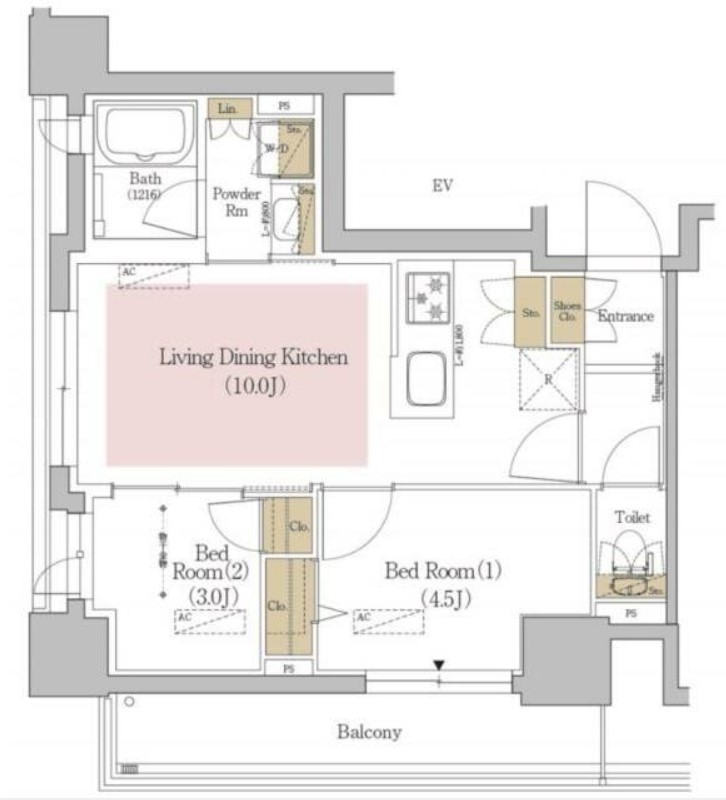 文京区本郷のマンションの間取り