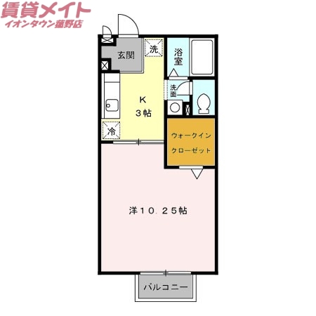 三重郡菰野町大字菰野のアパートの間取り