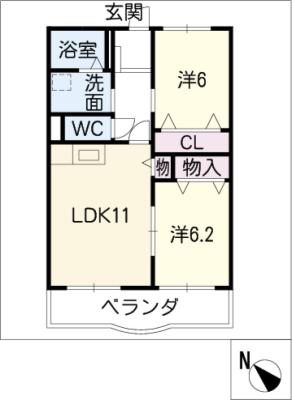 カームネスＫ・Ｙの間取り