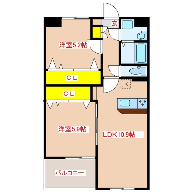 フォレストコートＳの間取り