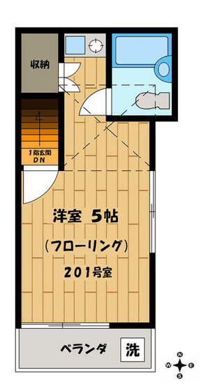 【三鷹市牟礼のアパートの間取り】