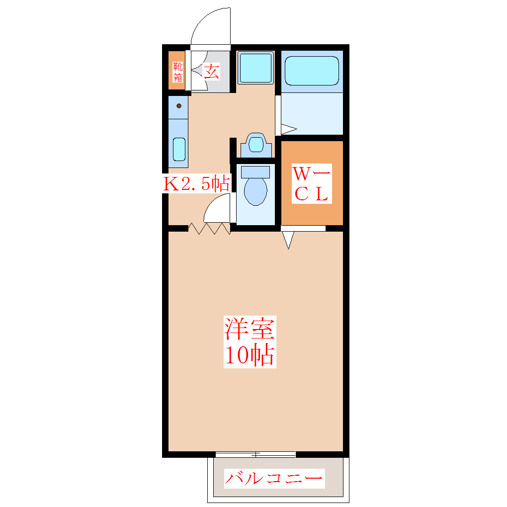 姶良市平松のアパートの間取り