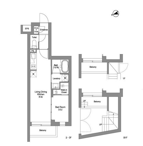 ORME COURT YOTSUYAの間取り