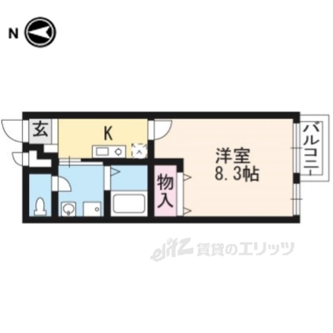 京都市伏見区桃山水野左近西町のアパートの間取り