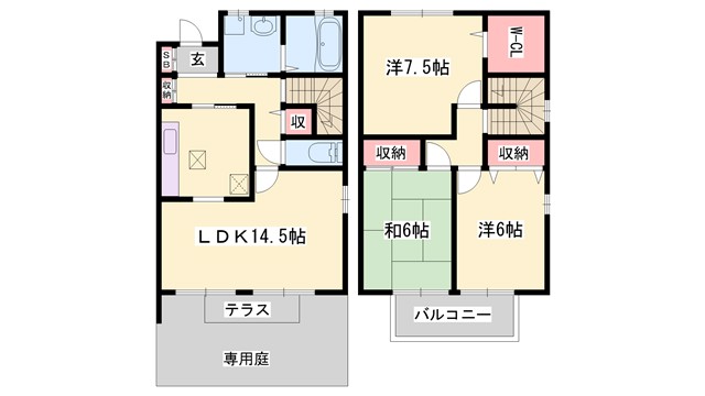 パークハイム壱番館　E棟の間取り